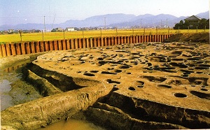 鴨部・川田遺跡の環濠集落写真